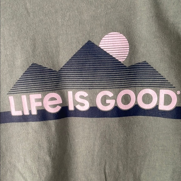 Life Is Good Green Long Sleeve Tee - Picture 3 of 6